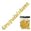 Unique Congratulations Gold Foil Script Jointed Banner 1.06m