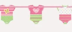 Unique Pink Dots Baby Shower Cutout Banner 1.96m