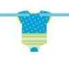 Unique Blue Dots Baby Shower Cutout Banner 1.96m