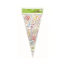 Unique 20 Cone Cello Bags - Confetti