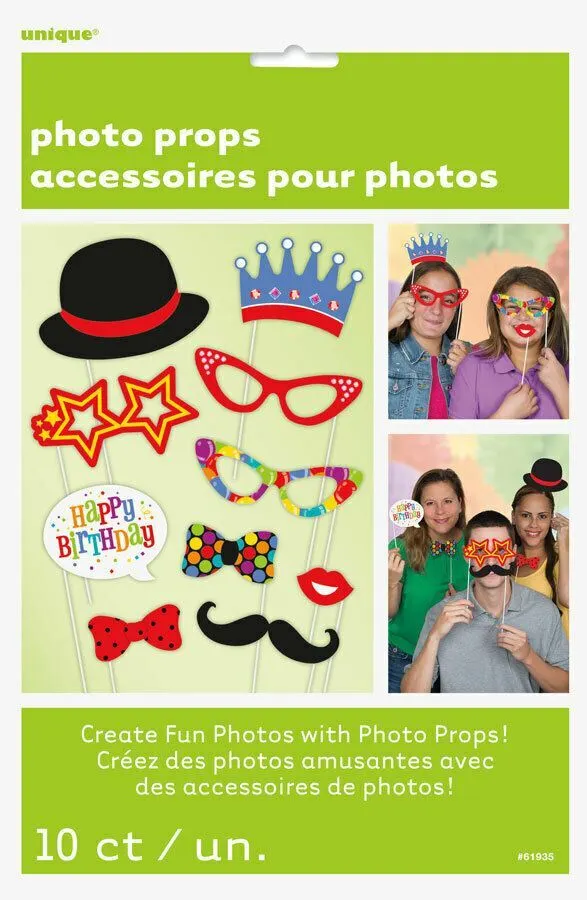 Unique Birthday Selfie Photo Props 10 Pack 1 Unique Birthday Selfie Photo Props 10 Pack