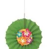 Unique Luau Hibiscus Decor Fan