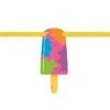 Unique Popsicle Cutout Banner