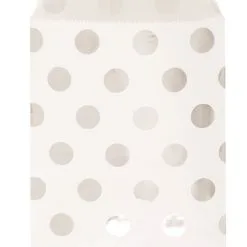 Unique Silver Dot Treat Bags 8 Pack