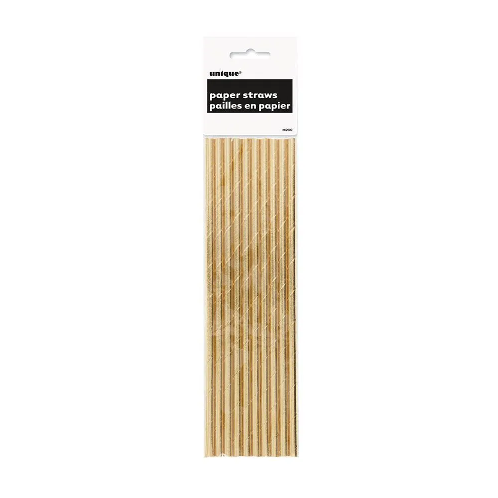 Unique Gold Foil Paper Straws 10 Pack 1 Unique Gold Foil Paper Straws 10 Pack