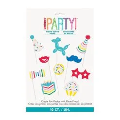 Unique Selfie Photo Props Birthday Balloon Cheer 10 Pack