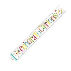 Unique Congratulations Colourful Foil Banner
