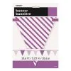 Unique Dots & Stripes Paper Flag Banner Pretty Purple 3.23m