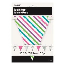 Unique Dots & Stripe Flag Banner Bright Multi 3.23m