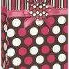 Unique Gift Bag Pink Brown Dot Large