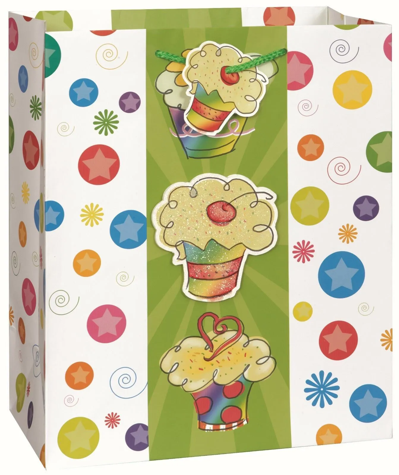 Unique Gift Bag Glitter Cupcake Large 1 Unique Gift Bag Glitter Cupcake Large