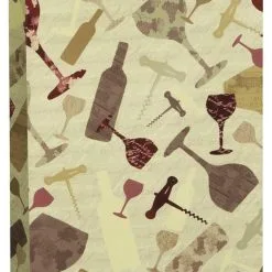 Unique Gift Bag Red Wine Foil Wine