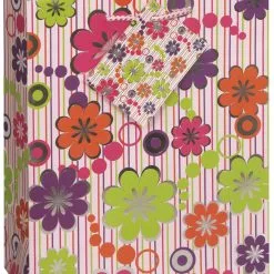 Unique Gift Bag Floral Foil Medium