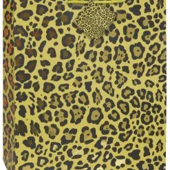 Unique Gift Bag Gold Leopard Medium
