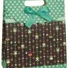 Unique Teal Floral Purse Large Gift Bag