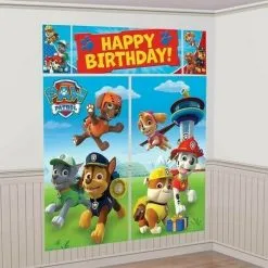 AMSCAN Paw Patrol Scene Setter Happy Birthday