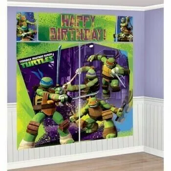 AMSCAN Teenage Mutant Ninja Turtles Scene Setter Kit 1 AMSCAN Teenage Mutant Ninja Turtles Scene Setter Kit
