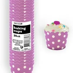 Unique Dots Pretty Purple Paper Baking Cups 25 Pack