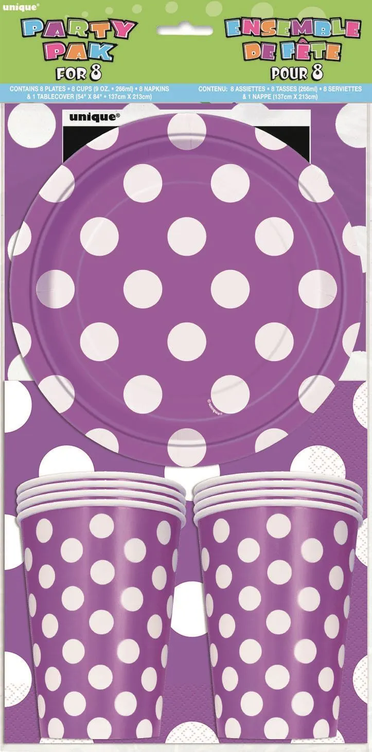 Unique Dots Party Pretty 8 Pack 1 Unique Dots Party Pretty 8 Pack