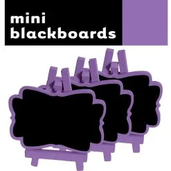 Unique 3 Mini Blackboards - Pretty Purple