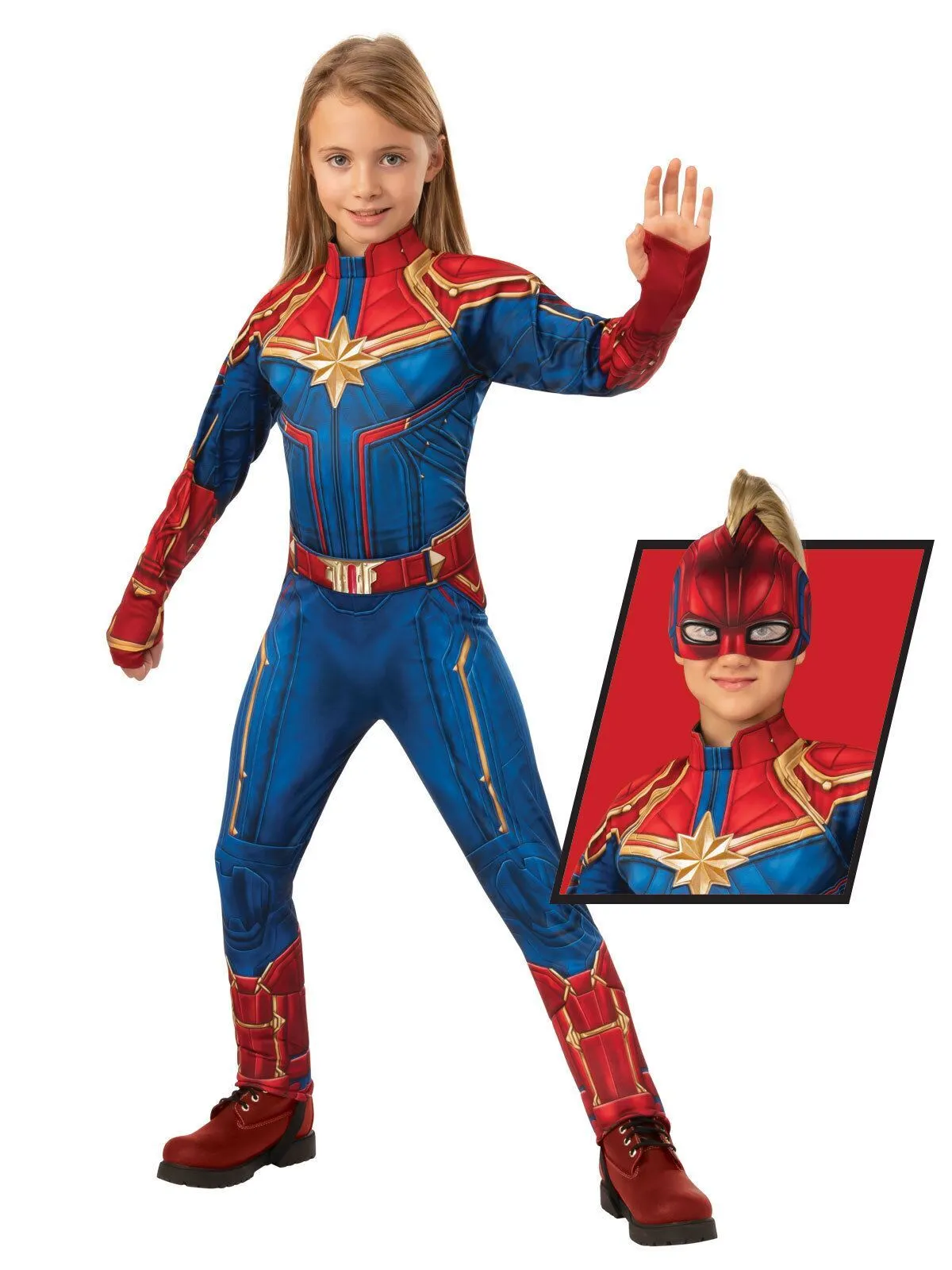 Rubies Captain Marvel Deluxe Hero Suit Child 1 Rubies Captain Marvel Deluxe Hero Suit Child