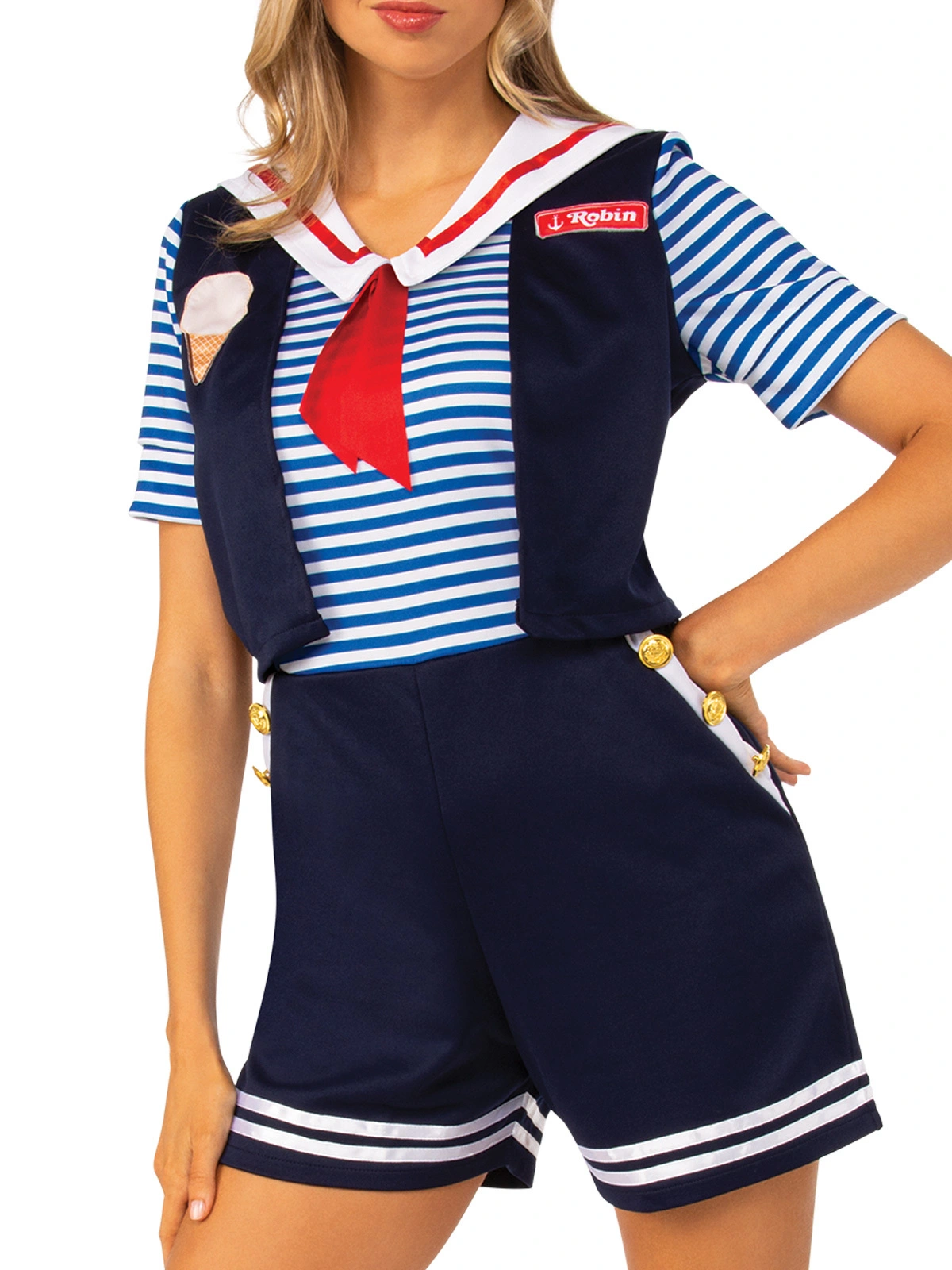 Rubies Robin Scoops Ahoy Costume Stranger Things Adult Medium 3 Rubies Robin Scoops Ahoy Costume Stranger Things Adult Medium - Image 3