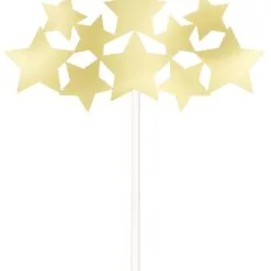 Unique Gold Foil Stars Cake Topper