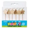 Unique 6 Gold Star Pick Candles