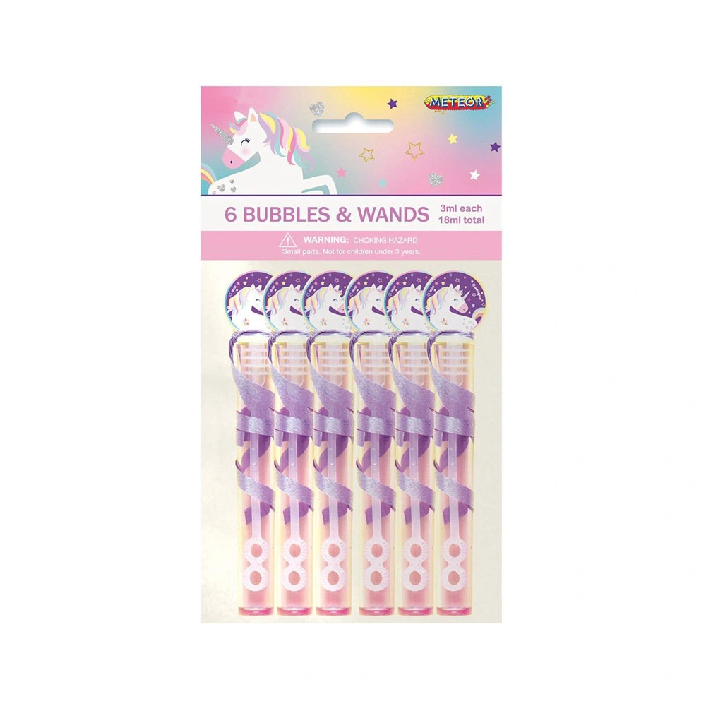 Unique Bubbles & Wands Unicorn 6 Pack 2 Unique Bubbles & Wands Unicorn 6 Pack - Image 2