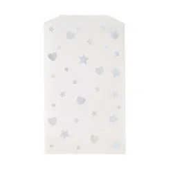 Unique Iridescent Heart & Star Glassine Treat Bags 8 Pack