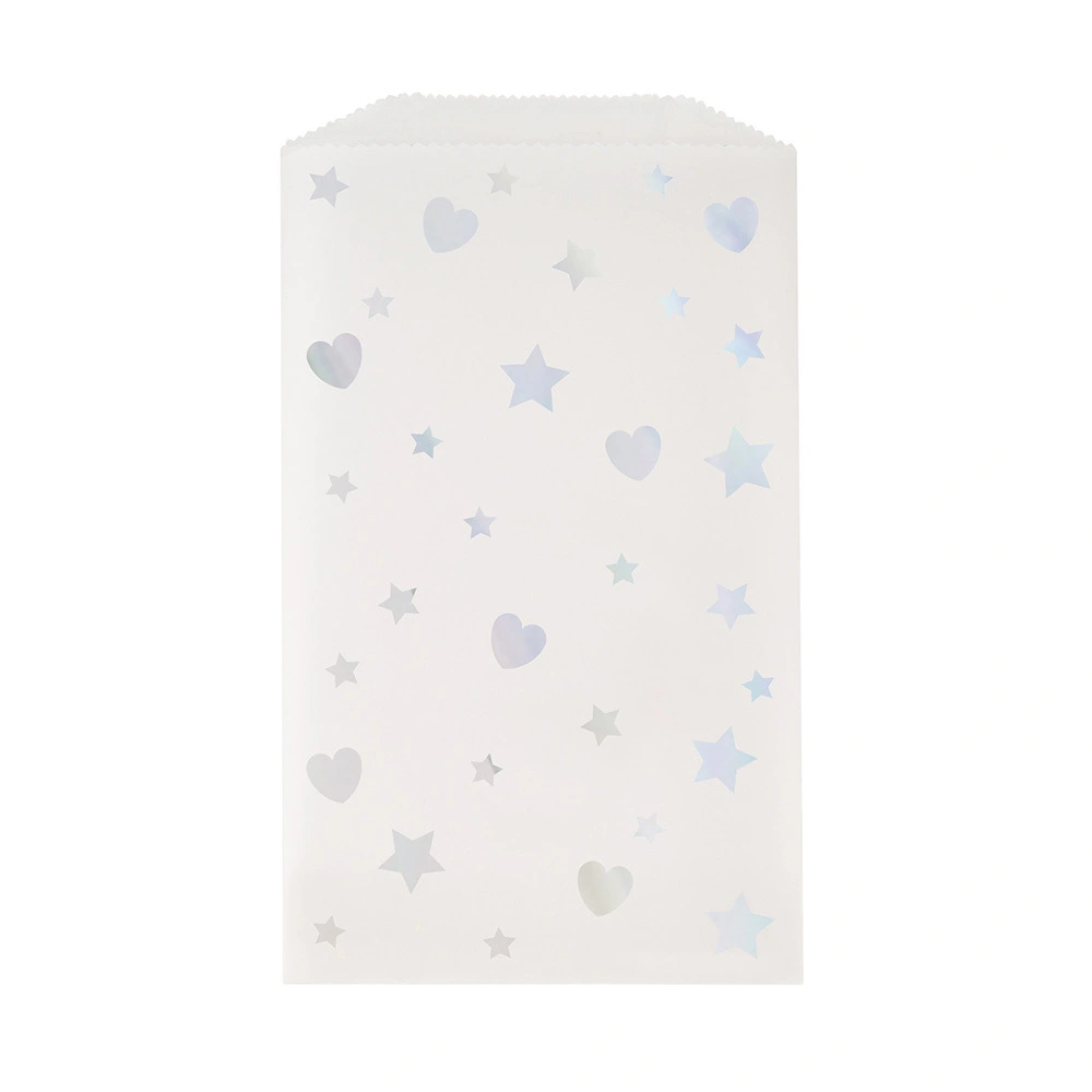 Unique Iridescent Heart & Star Glassine Treat Bags 8 Pack 1 Unique Iridescent Heart & Star Glassine Treat Bags 8 Pack