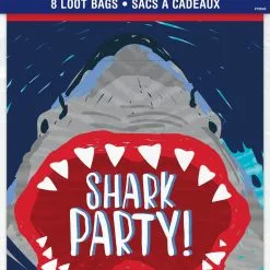 Unique Shark Party Loot Bags 8 Pack