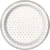 Unique Foil Stamped Mini Dots Silver Paper Plates 18cm 8 Pack