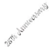 Unique 25th Anniversary Silver Jointed Banner