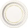 Unique Gold Foil Dots Paper Plates 18cm 8 Pack