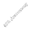 Unique 60th Anniversary Silver Jointed Banner