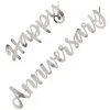 Unique Happy Anniversary Silver Jointed Banner