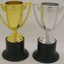 Unique Gold & Silver Trophies 12 Pack