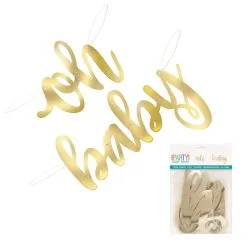 Unique Oh Baby Foil Sct Banner- 2.8ft