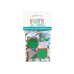 Unique Geometric Foil Confetti Primary Colours 56.6g