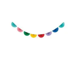 Unique Colourful Scallop Paper Fan Garland