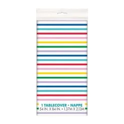 Unique Primary Striped Printed Tablecover?á