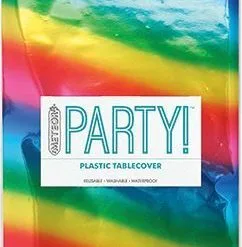 Unique Rainbow Plastic Tablecover