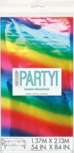 Unique Rainbow Plastic Tablecover 1 Unique Rainbow Plastic Tablecover