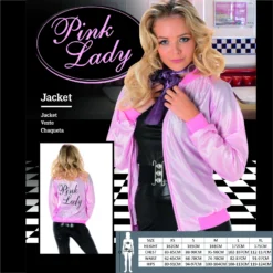 Unique Grease Pink Ladies Jacket Costume -Costumes Party Store 81102 2
