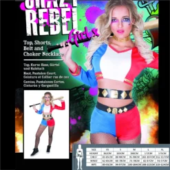 Unique Costume Crazy Rebel Chick 6 Unique Costume Crazy Rebel Chick -Costumes Party Store 81183 S 2