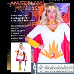 Unique Warrior Princess Costume Adult Amazon Costume 6 Unique Warrior Princess Costume Adult Amazon Costume -Costumes Party Store 81204 2