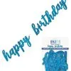 Unique Happy Birthday Prismatic Blue Foil Script Jointed Banner 83.8cm