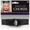 AMSCAN Fancy Black Cat Feather Choker
