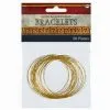 AMSCAN Bangle Bracelets Gold 50 Pack